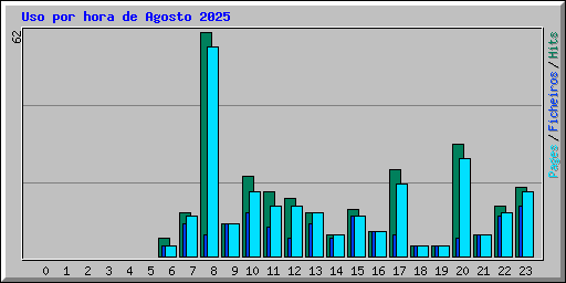 Uso por hora de Agosto 2025